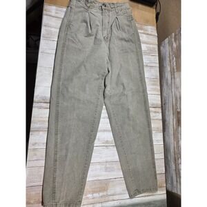 Gitano Express Vintage 90s High Rise Pleated Tapered Pants Olive Green Size 7/8